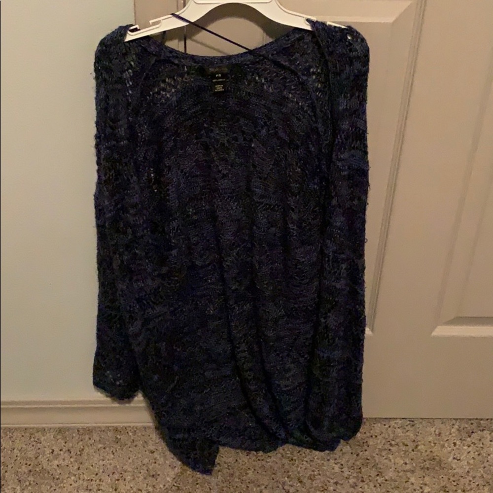 Blue long sweater